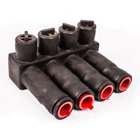 Aluminum Multi-Port Connectors - RAB 500 Series, cable range 12-500, length 4.5 inch, 114 mm, ports 3, Oxide Inhibitor