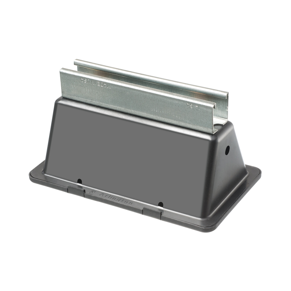 Roof Topper? supports and raises conduit or raceway 4" off the roof surface. Made of 100% UV resistant recycled material. Supports up to 2000lbs. 9" strut. Comes with base cover.