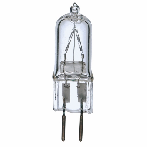 Halogen Bi Pin Lamp, Designation: 100T4/CL, 120 V, 100 WTT, T4 Shape, GY6.35 Bi Pin GY6.35 Base, Clear, CC-2V Filament, 2000 HR, Lumens: 1700 LM Initial, 2-3/8 IN Length, 1/2 IN Diameter