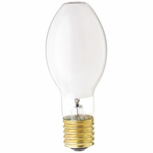 HID Mercury Vapor Lamp, Designation: H38JA-100DX, 100 WTT, ET23 1/2 Shape, E39 Mogul Base, Coated, 10000 HR, Lumens: 4000 LM Initial, 3900 DEG K Color Temperature, Cool White 50 CRI, 7-1/2 IN Length, 2-15/16 IN Diameter