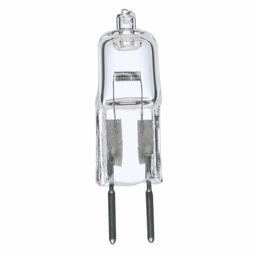 Halogen Bi Pin Lamp, Designation: 20T3/CL/24V, 24 V, 20 WTT, T3 Shape, G4 Bi Pin G4 Base, Clear, CC-6 Filament, 2000 HR, Lumens: 260 LM Initial, 1-1/4 IN Length, 3/8 IN Diameter