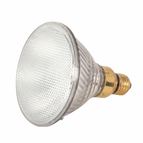 Halogen PAR Lamp, Designation: 80PAR38/HAL/XEN/FL /2PK/120V, 120 V, 80 WTT, PAR38 Shape, E26SK Medium Skirted Base, Clear, CC-8 Filament, 1500 HR, Lumens: 1600 LM Initial, 3050 DEG K Color Temperature, Neutral White 30 DEG Beam Angle, 5-5/16 IN Length, 4-3/4 IN Diameter, Lumens: 2560 CP Center Beam