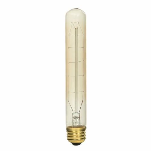 Incandescent Vintage Lamp, Designation: 60T9/CL/12S/120V/ Vintage, 120 V, 60 WTT, T9 Shape, E26 Medium Base, Clear, Hairpin Filament, 3000 HR, Lumens: 230 LM Initial, 2700 DEG K Color Temperature, Warm White 100 CRI, 7-5/16 IN Length, 1-3/32 IN Diameter