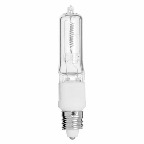 Halogen Single Ended Lamp, Designation: 100Q/CL/MC, 120 V, 100 WTT, T4 Shape, E11 Mini Cand Base, Clear, CC-8 Filament, 2000 HR, Lumens: 1700 LM Initial, 2-11/16 IN Length, 1/2 IN Diameter