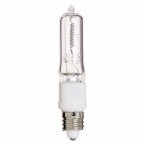 Halogen Single Ended Lamp, Designation: 250Q/CL/MC, 120 V, 250 WTT, T4 1/2 Shape, E11 Mini Cand Base, Clear, CC-8 Filament, 2000 HR, Lumens: 4200 LM Initial, 3-5/32 IN Length, 9/16 IN Diameter