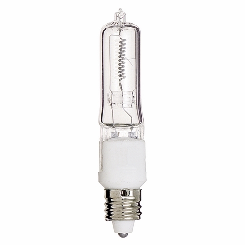 Halogen Single Ended Lamp, Designation: 35Q/CL/MC, 120 V, 35 WTT, T4 Shape, E11 Mini Cand Base, Clear, CC-2V Filament, 2000 HR, Lumens: 380 LM Initial, 2-5/8 IN Length, 1/2 IN Diameter
