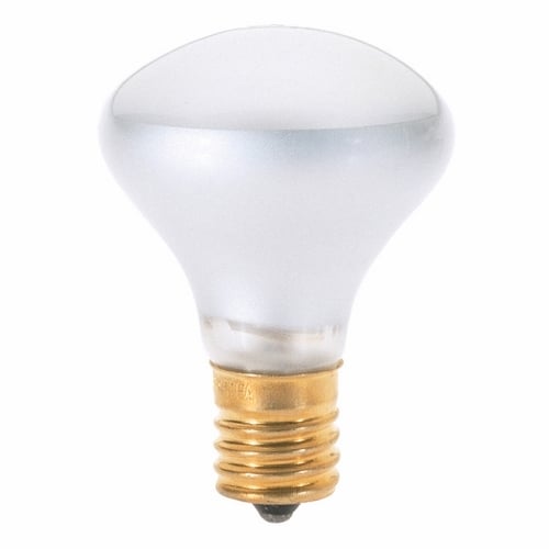 Incandescent Reflector Lamp, Designation: 40R14N, 120 V, 40 WTT, R14 Shape, E17 Intermediate Base, Clear, CC-2V Filament, 1500 HR, Lumens: 300 LM Initial, 2-5/8 IN Length, 1-3/4 IN Diameter