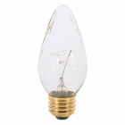 Incandescent Decorative Lamp, Designation: 40F15, 120 V, 40 WTT, F15 Shape, E26 Medium Base, Clear, CC-9 Filament, 1500 HR, Lumens: 350 LM Initial, 4-1/2 IN Length, 1-7/8 IN Diameter