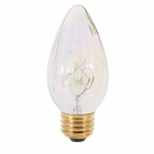 Incandescent Decorative Lamp, Designation: 60F15/AU, 120 V, 60 WTT, F15 Shape, E26 Medium Base, Aurora, CC-9 Filament, 1500 HR, 4-1/2 IN Length, 1-7/8 IN Diameter