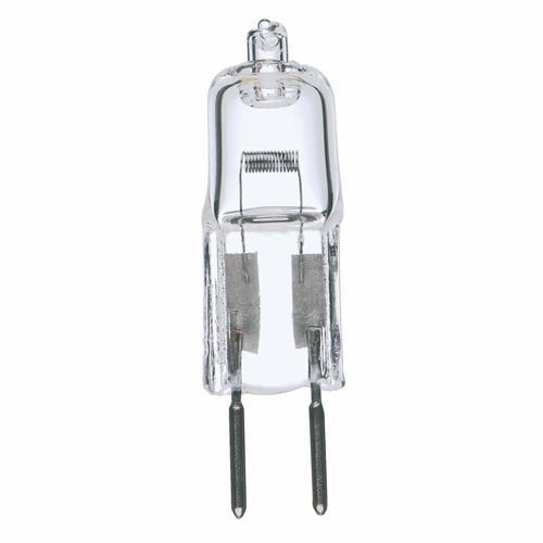 Designation: 50W 50T4 MINI BI-PIN, 50 watt, Halogen, T4, Clear, 2000 Average rated Hours, 900 Lumens, Bi Pin GY6.35 base, 12 volts