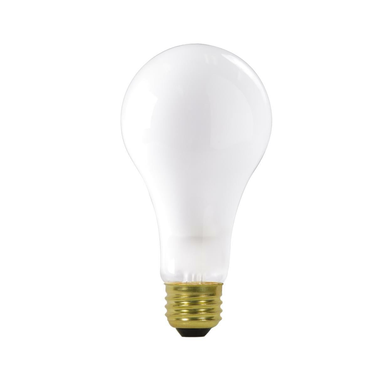 Incandescent General Service Lamp, Designation: 150A21/FR/120V, 120 V, 150 WTT, A21 Shape, E26 Medium Base, Frosted, CC-6 Filament, 750 HR, Lumens: 2670 LM Initial, 5-5/8 IN Length, 2-5/8 IN Diameter