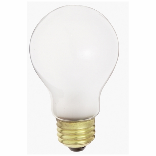 Incandescent General Service High Voltage Lamp, Designation: 100A19/W/230V, 230 V, 100 WTT, A19 Shape, E26 Medium Base, White, C-9 Filament, 1000 HR, Lumens: 1178 LM Initial, 4-1/8 IN Length, 2-3/8 IN Diameter