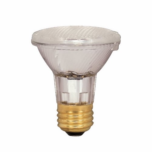 Halogen PAR Lamp, Designation: 39PAR20/HAL/XEN/FL/FR/130V, 130 V, 39 WTT, PAR20 Shape, E26 Medium Base, Frosted, CC-8 Filament, 2000 HR, Lumens: 500 LM Initial, 2900 DEG K Color Temperature, Warm White 42 DEG Beam Angle, 3-1/4 IN Length, 2-1/2 IN Diameter, Lumens: 500 CP Center Beam