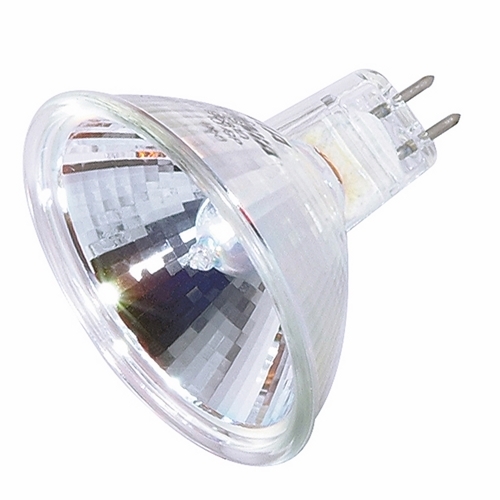 Halogen MR Lamp, Designation: 35MR16/FL/C, 12 V, 35 WTT, MR16 Shape, GU5.3/GX5.3 Miniature 2 Pin Round Base, C-6 Filament, 2000 HR, 36 DEG Beam Angle, 1-7/8 IN Length, 2 IN Diameter, Lumens: 810 CP Center Beam