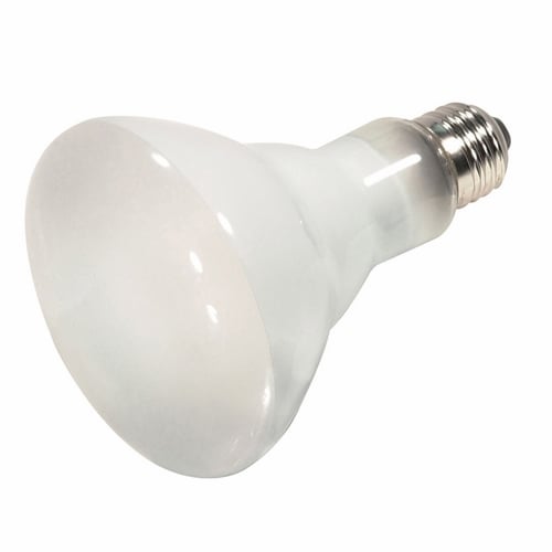 Halogen Reflector Lamp, Designation: 65BR30/FL/HAL, 120 V, 65 WTT, BR30 Shape, E26 Medium Base, Frosted, 2000 HR, Lumens: 920 LM Initial, 80 DEG Beam Angle, 5-3/8 IN Length, 3-3/4 IN Diameter
