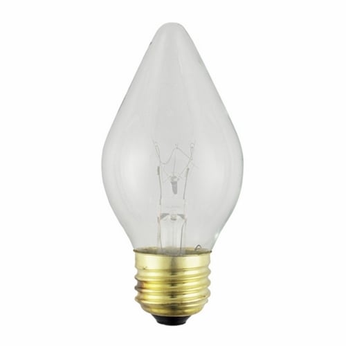 Incandescent Shatter Proof Lamp, Designation: 60C15/TF 120V SHATTER, 120 V, 60 WTT, C15 Shape, E26 Medium Base, Clear, 8000 HR, 4-1/2 IN Length, 1-7/8 IN Diameter