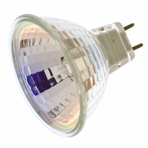 Halogen MR Lamp, Designation: 20MR16/FL/120V, 120 V, 20 WTT, MR16 Shape, G8 Bi Pin G8 Base, CC-8 Filament, 2000 HR, 36 DEG Beam Angle, 1-7/8 IN Length, 2 IN Diameter, Lumens: 220 CP Center Beam