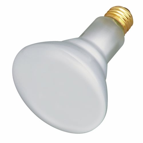 Incandescent Shatter Proof Lamp, Designation: 65BR30/TF, 120 V, 65 WTT, BR30 Shape, E26 Medium Base, Frosted, C-9 Filament, 2000 HR, Lumens: 685 LM Initial, 5-3/8 IN Length, 3-3/4 IN Diameter