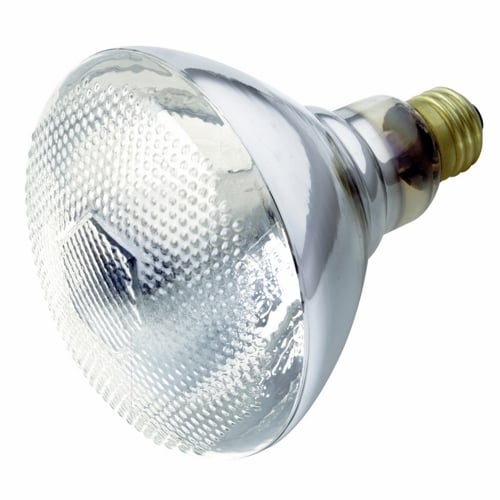 Incandescent Reflector Lamp, Designation: 150BR38/FL/230V, 230 V, 150 WTT, BR38 Shape, E26 Medium Base, Clear, CC-9 Filament, 2000 HR, Lumens: 1550 LM Initial, 5-5/16 IN Length, 4-3/4 IN Diameter
