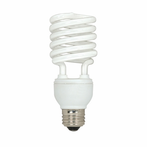 Compact Fluorescent Spiral Lamp, Designation: 26T2/27, 120 V, 26 WTT, T2 Shape, E26 Medium Base, 12000 HR, Lumens: 1750 LM Initial, 2700 DEG K Color Temperature, Warm White 82 CRI, 5-1/16 IN Length, 2-1/8 IN Diameter, Claimshell pack