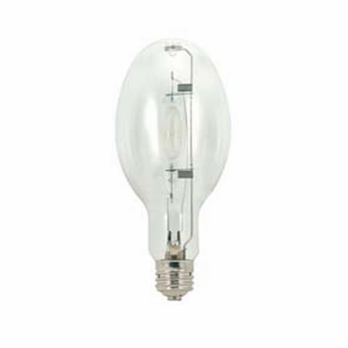 HID Metal Halide Lamp, Designation: MS250/ED28/PS/U/4K, 250 WTT, ED28 Shape, E39 Mogul Base, Clear, 15000 HR, Lumens: 25000 LM Initial, 4000 DEG K Color Temperature, Cool White 65 CRI, 8-5/16 IN Length, 3-1/2 IN Diameter, Burn Position: Universal
