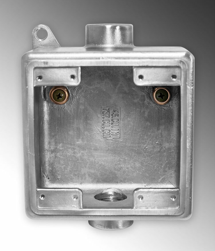 Rigid Stainless Steel 316 Double Gang FDC Box 3/4" Trade SizeUL Listed UL514A E307133