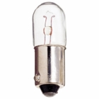 Miniature Lamp, Designation: 47, 6.3 V, 0.95 WTT, T3 1/4 Shape, BA9s Miniature Bayonet Base, C-2R Filament, 3000 HR, 0.15 AMP, 1-3/16 IN Length, 13/32 IN Diameter
