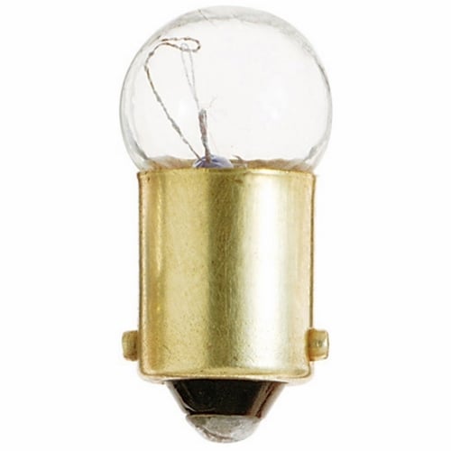 Miniature Lamp, Designation: 51, 7.5 V, 1.65 WTT, G3 1/2 Shape, BA9s Miniature Bayonet Base, C-2R Filament, 1000 HR, 0.22 AMP, 1-3/16 IN Length, 7/16 IN Diameter