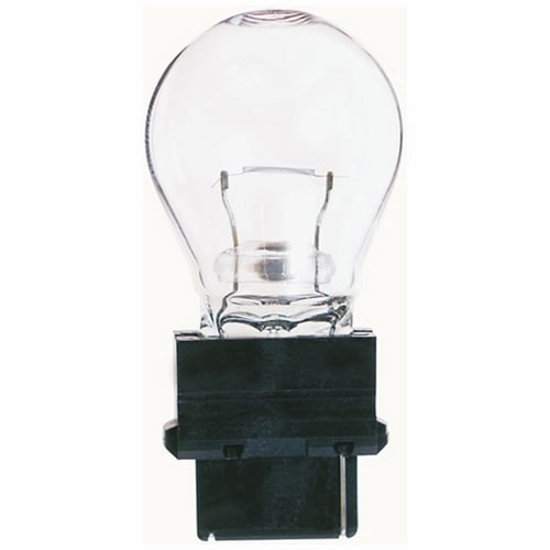 Miniature Lamp, Designation: 3156, 12.8 V, 26.88 WTT, S8 Shape, W3x16q Plastic Wedge Base, C-6 Filament, 1200 HR, 2.1 AMP, 2-15/16 IN Length, 1 IN Diameter