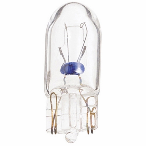 Miniature Wedge Base Xenon Lamp, Designation: X5T3 1/4 12V Wedge, 12 V, 5 WTT, T3 1/4 Shape, W2.1x9.5d Mini Wedge Base, Clear, 8000 HR, Lumens: 33 LM Initial, 0.37 AMP, 1-5/8 IN Length, 13/32 IN Diameter