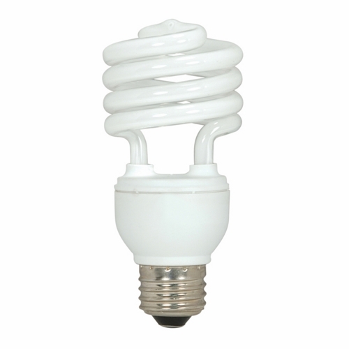 Compact Fluorescent Spiral Lamp, Designation: 18T2/27, 120 V, 18 WTT, T2 Shape, E26 Medium Base, 12000 HR, Lumens: 1140 LM Initial, 2700 DEG K Color Temperature, Warm White 82 CRI, 4-17/32 IN Length, 2-1/8 IN Diameter