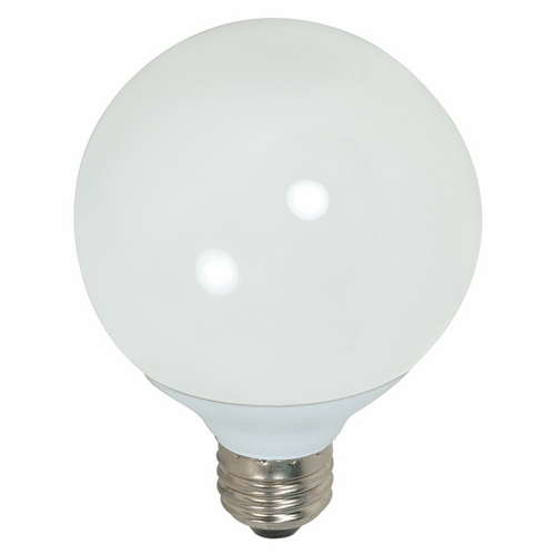 Compact Fluorescent Globe Lamp, Designation: 15G25/27, 120 V, 15 WTT, G25 Shape, E26 Medium Base, 10000 HR, Lumens: 820 LM Initial, 2700 DEG K Color Temperature, Warm White 82 CRI, 4-23/32 IN Length, 3-7/16 IN Diameter