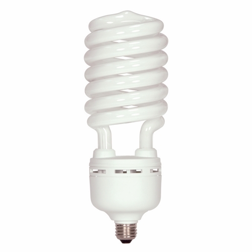 Compact Fluorescent Spiral Lamp, Designation: 105T5/41, 120 V, 105 WTT, T5 Shape, E26 Medium Base, 10000 HR, Lumens: 7000 LM Initial, 4100 DEG K Color Temperature, Cool White 85 CRI, 10-3/4 IN Length, 4-5/16 IN Diameter