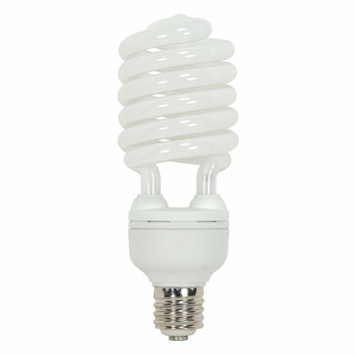 Compact Fluorescent Spiral Lamp, Designation: 85T5/50, 120 V, 85 WTT, T5 Shape, E39 Mogul Base, 10000 HR, Lumens: 5700 LM Initial, 5000 DEG K Color Temperature, Natural Light 85 CRI, 10-15/32 IN Length, 4-5/16 IN Diameter