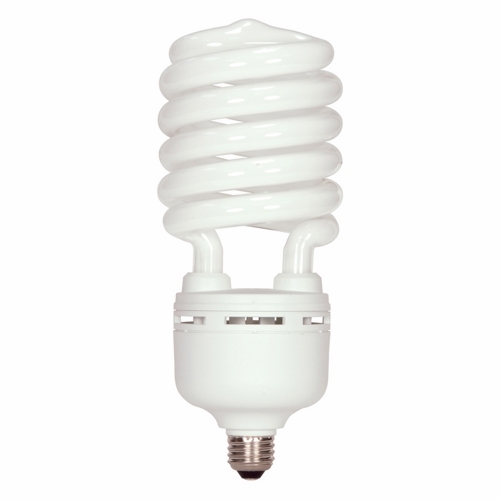 Compact Fluorescent Spiral Lamp, Designation: 85T5/41, 120 V, 85 WTT, T5 Shape, E26 Medium Base, 10000 HR, Lumens: 5700 LM Initial, 4100 DEG K Color Temperature, Cool White 85 CRI, 9-31/32 IN Length, 4-5/16 IN Diameter