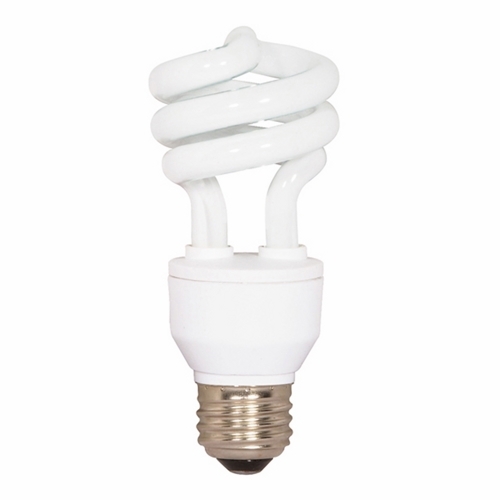 Compact Fluorescent Spiral Lamp, Designation: 18T2/27/230V, 230 V, 18 WTT, T2 Shape, E26 Medium Base, 12000 HR, Lumens: 1200 LM Initial, 2700 DEG K Color Temperature, Warm White 82 CRI, 4-17/32 IN Length, 2-1/8 IN Diameter