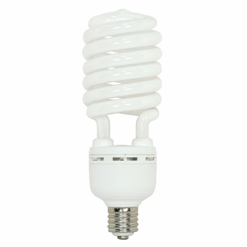 Compact Fluorescent Spiral Lamp, Designation: 105T5/50/277, 277 V, 105 WTT, T5 Shape, E39 Mogul Base, 10000 HR, Lumens: 7000 LM Initial, 5000 DEG K Color Temperature, Natural Light 85 CRI, 11-1/4 IN Length, 4-5/16 IN Diameter