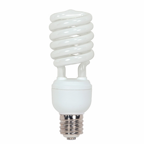Compact Fluorescent Spiral Lamp, Designation: 40T4/41, 277 V, 40 WTT, T4 Shape, E39 Mogul Base, 10000 HR, Lumens: 2600 LM Initial, 4100 DEG K Color Temperature, Cool White 85 CRI, 7-17/32 IN Length, 2-5/8 IN Diameter