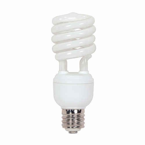 Compact Fluorescent Spiral Lamp, Designation: 40T4/50, 277 V, 40 WTT, T4 Shape, E39 Mogul Base, 10000 HR, Lumens: 2600 LM Initial, 5000 DEG K Color Temperature, Natural Light 85 CRI, 7-17/32 IN Length, 2-5/8 IN Diameter