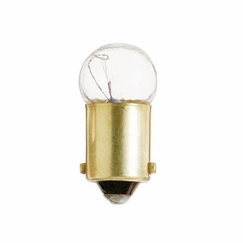 Miniature Lamp, Designation: 55, 7 V, 2.87 WTT, G4 1/2 Shape, BA9s Miniature Bayonet Base, C-2R Filament, 200 HR, 0.41 AMP, 1-5/8 IN Length, 9/16 IN Diameter