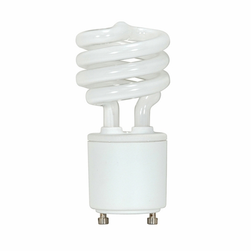 Compact Fluorescent Spiral Lamp, Designation: 11GU24/27, 120 V, 11 WTT, T2 Shape, GU24 GU24 Base, 10000 HR, Lumens: 650 LM Initial, 2700 DEG K Color Temperature, Warm White 82 CRI, 3-15/32 IN Length, 1-13/16 IN Diameter