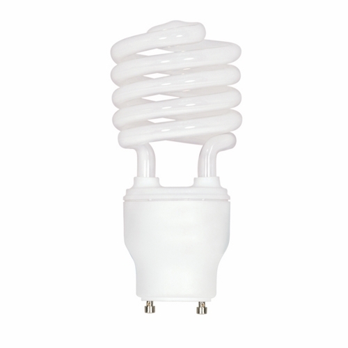 Compact Fluorescent Spiral Lamp, Designation: 23GU24/27, 120 V, 23 WTT, T2 Shape, GU24 GU24 Base, 10000 HR, Lumens: 1600 LM Initial, 2700 DEG K Color Temperature, Warm White 82 CRI, 4-7/16 IN Length, 2-1/8 IN Diameter