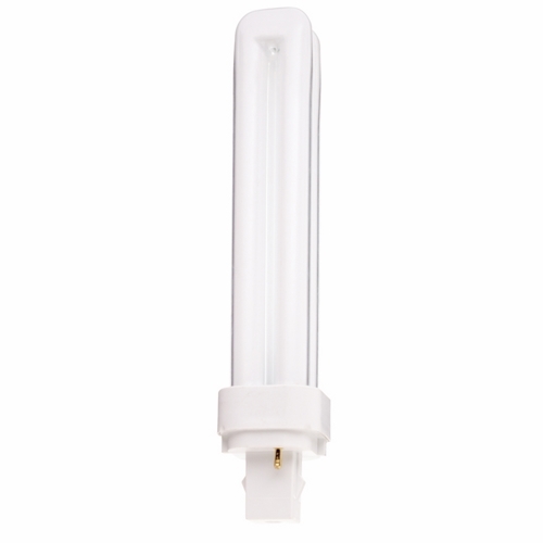 Compact Fluorescent Double Twin 2 Pin Lamp, Designation: CFD26W/841, 26 WTT, T4 Shape, G24d-3 G24d-3 Base, 12000 HR, Lumens: 1825 LM Initial, 4100 DEG K Color Temperature, Cool White 82 CRI, 6-13/16 IN Length