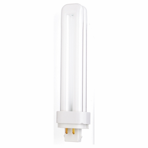 Compact Fluorescent Double Twin 4 Pin Lamp, Designation: CFD26W/4P/841, 26 WTT, T4 Shape, G24q-3 G24Q-3 (4-Pin) Base, 15000 HR, Lumens: 1825 LM Initial, 4100 DEG K Color Temperature, Cool White 82 CRI, 6-1/2 IN Length