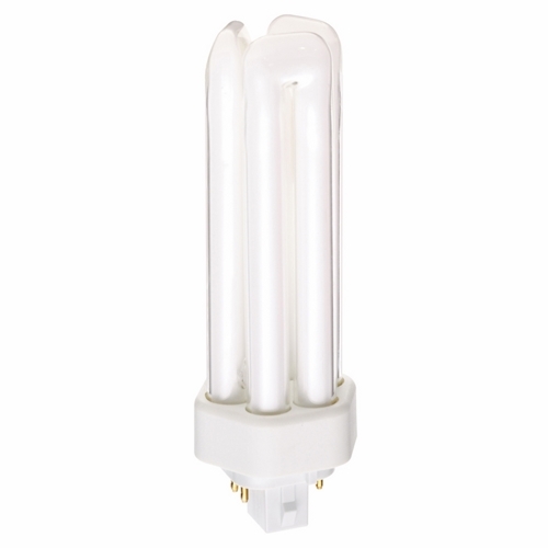 Compact Fluorescent Triple Twin 4 Pin Lamp, Designation: CFT32W/4P/841, 32 WTT, T4 Shape, GX24q-3 GX24q-3 (4-Pin) Base, 15000 HR, Lumens: 2400 LM Initial, 4100 DEG K Color Temperature, Cool White 82 CRI, 5-13/16 IN Length