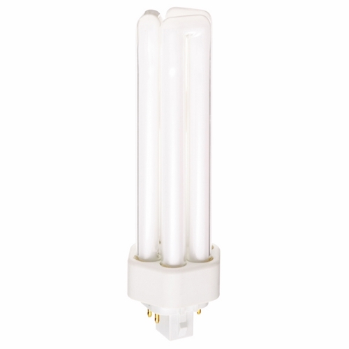 Compact Fluorescent Triple Twin 4 Pin Lamp, Designation: CFT42W/4P/835, 42 WTT, T4 Shape, GX24q-4 GX24q-4 (4-Pin) Base, 15000 HR, Lumens: 3200 LM Initial, 3500 DEG K Color Temperature, Neutral White 82 CRI, 6-19/32 IN Length