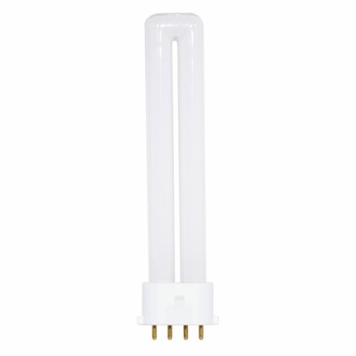 Compact Fluorescent Single Twin 4 Pin Lamp, Designation: CF9DS/E/827, 9 WTT, T4 Shape, 2G7 2G7 Base, 15000 HR, Lumens: 580 LM Initial, 2700 DEG K Color Temperature, Warm White 82 CRI, 5-11/16 IN Length