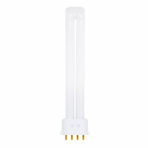 Compact Fluorescent Single Twin 4 Pin Lamp, Designation: CF13DS/E/841, 13 WTT, T4 Shape, 2GX7 2GX7 (4-Pin) Base, 15000 HR, Lumens: 800 LM Initial, 4100 DEG K Color Temperature, Cool White 82 CRI, 6-3/16 IN Length