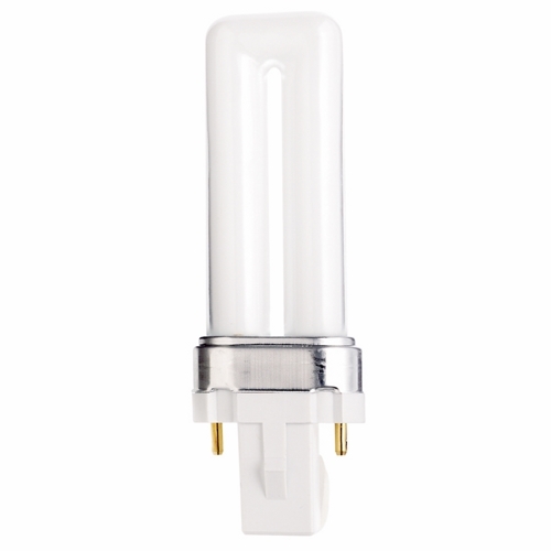 Compact Fluorescent Single Twin 2 Pin Lamp, Designation: CFS5W/835, 5 WTT, T4 Shape, G23 G23 Base, 12000 HR, Lumens: 230 LM Initial, 3500 DEG K Color Temperature, Neutral White 82 CRI, 4-3/16 IN Length