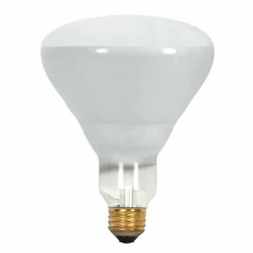 Incandescent Reflector Lamp, Designation: 65BR40/FL, 130 V, 65 WTT, BR40 Shape, E26SK Medium Skirted Base, Frosted, C-9 Filament, 5000 HR, Lumens: 510 LM Initial, 6-1/2 IN Length, 5 IN Diameter